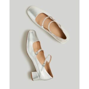 Madewell Silver Mary Jane Heels